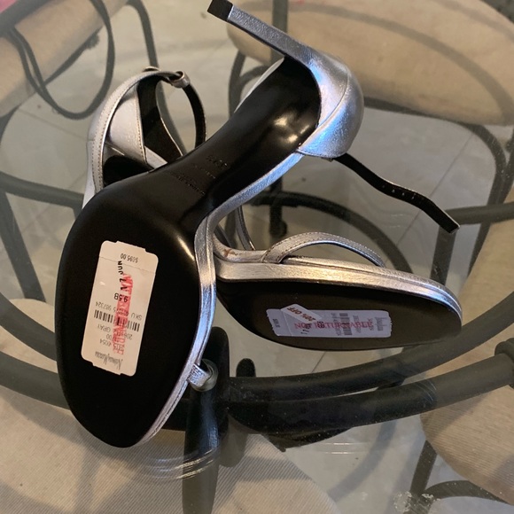 Saint Laurent Classic Strap Heels Silver - Picture 4 of 6